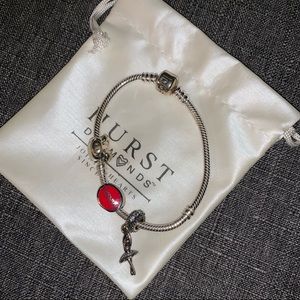Pandora bracelet w/ 3 charms